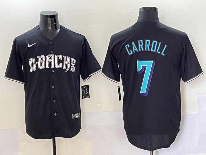 Men's Arizona Diamondbacks Corbin Carroll #7 Black Jersey